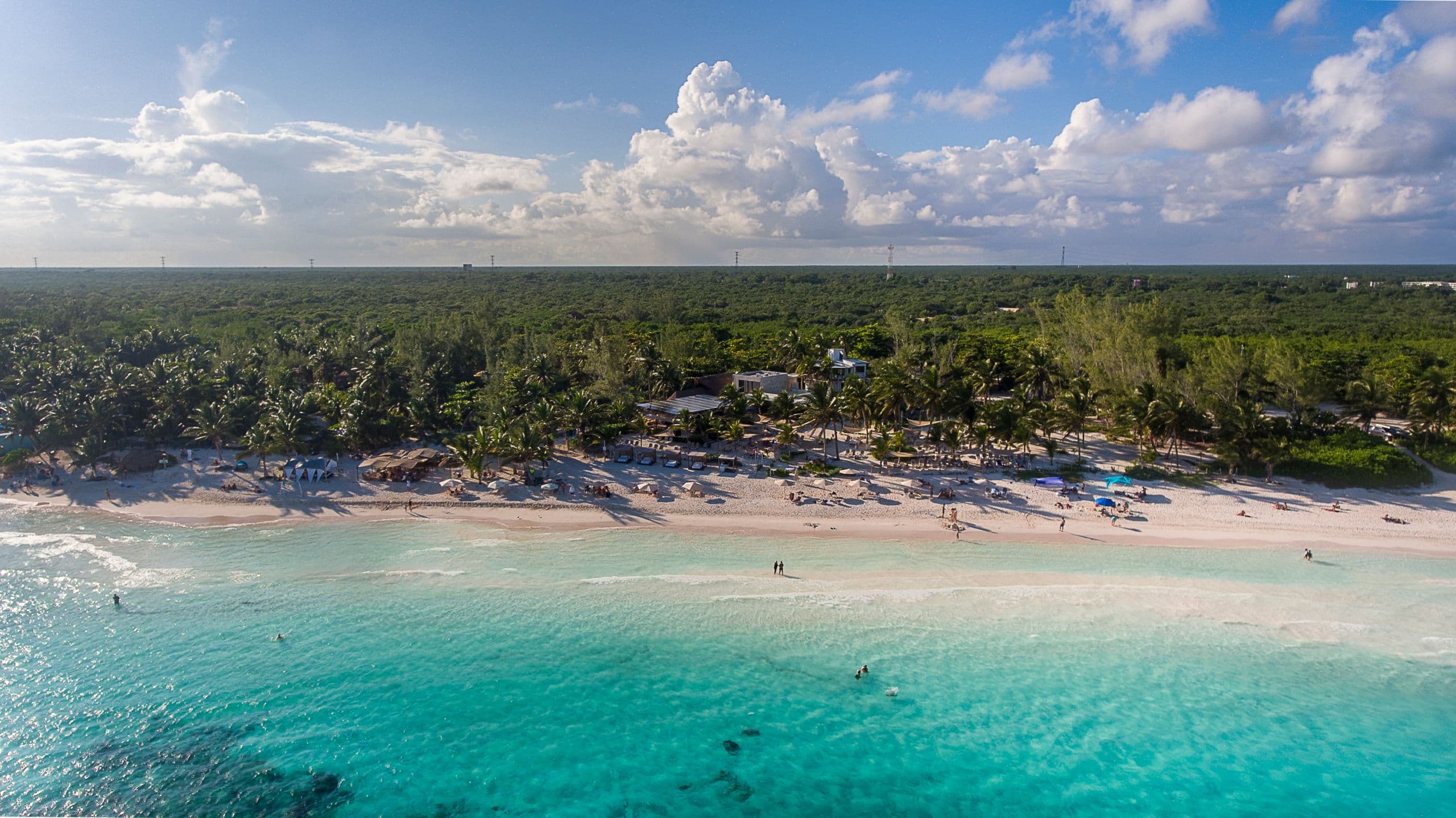 Aerial view of Xpu-Há, Mexican Caribbean