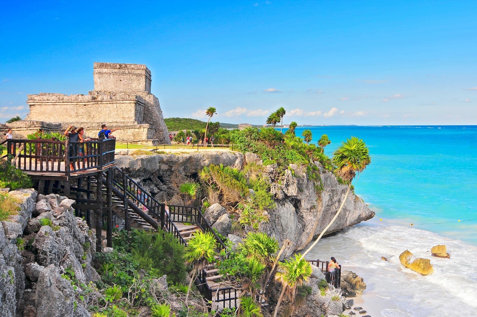 Aerial view of Tulum, Mexican Caribbean